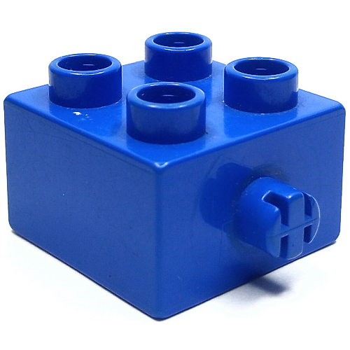 Duplo Stein 2 × 2 Pin seitlich