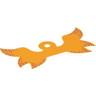 Neckwear Wings, with Magenta Spots Print Leuchtendes Hellorange