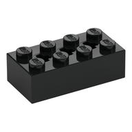 Stein speziell 2 × 4 mit 3 Achslöcher Schwarz