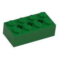 Brick Special 2 × 4 with 3 Axle Holes Green