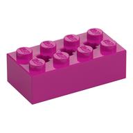 Stein speziell 2 × 4 mit 3 Achslöcher Magenta
