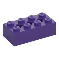 Stein speziell 2 × 4 mit 3 Achslöcher Dunkellila