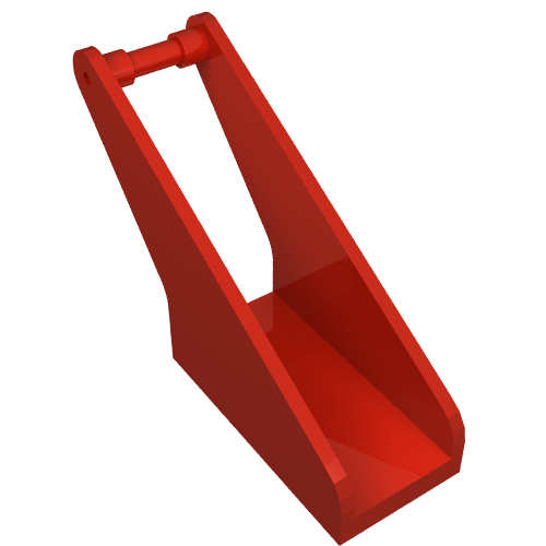 Hook, Fabuland Tow Hook - Arm, 2 × 4 Base Red