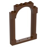 Panel 1 × 6 × 7 with 2 Columns and Arch Reddish Brown