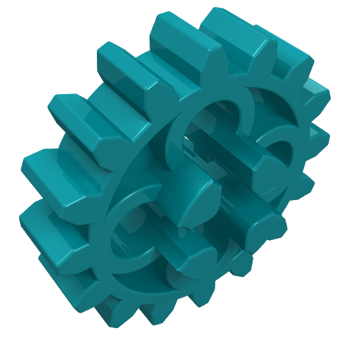 Technic Gear 16 Tooth with Round Holes [Old Style] Dunkeltürkis