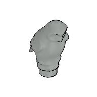 Animal, Bird, Owl Large, Rounded Features Hellgrau
