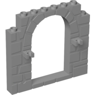 Door Frame 1 × 8 × 6 with Moulded Stone Print and Clips Light Bluish Gray