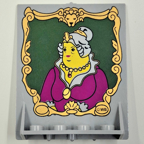 Door 2 × 5 × 5 Swivel, Bracket Base with HP Portrait of Fat Lady Print in Hellgrau