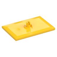 Tile Special 6 × 4 with Beveled Edges and 5mm Pin (Train Bogie Plate) Gelb