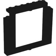 Door Frame 2 × 8 × 6 Swivel without Bottom Notches Black
