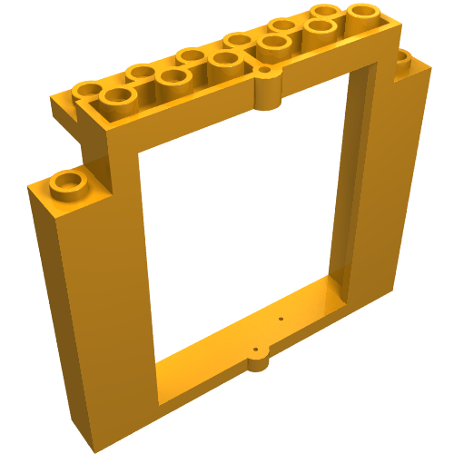 Door Frame 2 × 8 × 6 Swivel without Bottom Notches Mittelorange