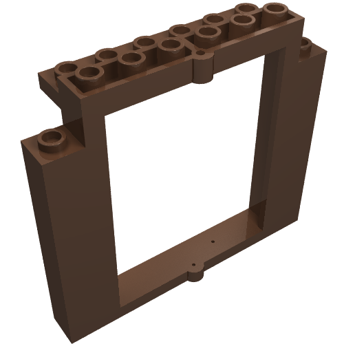 Door Frame 2 × 8 × 6 Swivel without Bottom Notches Braun