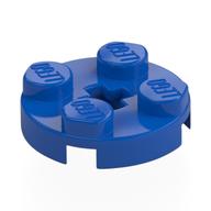 Plate Round 2 × 2 with Axle Hole Type 1 (+ Opening) Blue