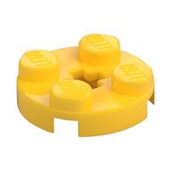 Plate Round 2 × 2 with Axle Hole Type 1 (+ Opening) Gelb