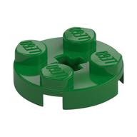 Plate Round 2 × 2 with Axle Hole Type 1 (+ Opening) Green