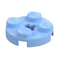 Plate Round 2 × 2 with Axle Hole Type 1 (+ Opening) Bright Light Blue