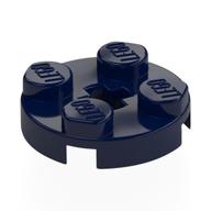 Plate Round 2 × 2 with Axle Hole Type 1 (+ Opening) Dark Blue