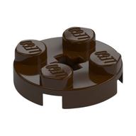 Plate Round 2 × 2 with Axle Hole Type 1 (+ Opening) Dark Brown