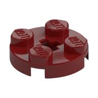 Plate Round 2 × 2 with Axle Hole Type 1 (+ Opening) Dark Red