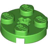 Plate Round 2 × 2 with Axle Hole Type 2 (X Opening) Hellgrün