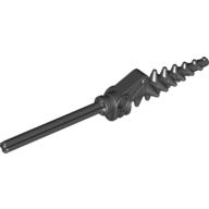 Large Figure Weapon Spear, Drill with Axle and Hole Schwarz