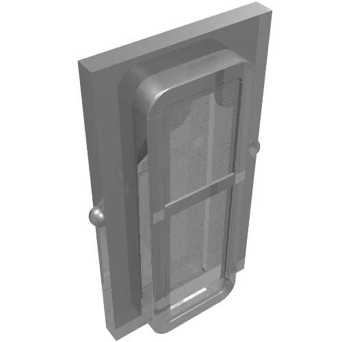 Glass for Train Window 1 × 2 × 3 Trans-Brown