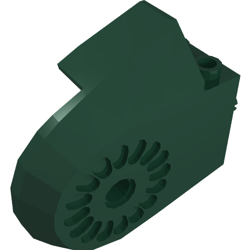 Animal / Creature Body Part, Dinosaur Body Quarter with Pins [Plain] Dunkelgrün