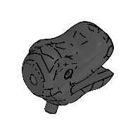 Animal Body Part, Dinosaur, Head, Small Schwarz