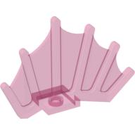 Animal Body Part, Dinosaur, Back Sail 8 × 2 × 5 Transparent-Dunkelrosa