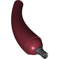 Animal / Creature Body Part, Tail / Neck, Base Section with Black Pin Dark Red