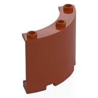 Panel 4 × 4 × 3 Quarter Cylinder Dark Orange