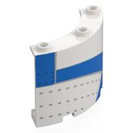Panel 4 × 4 × 3 Quarter Cylinder with Blue Dunk Shoe Left Heel Tab print Weiß