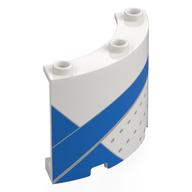 Panel 4 × 4 × 3 Quarter Cylinder with Blue Dunk Shoe Right Heel Tab print White