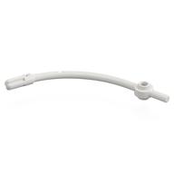 Bar Curved with Axle End and 1 × 1 Round Plate White