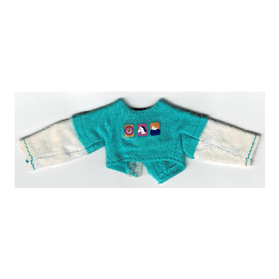 Scala, Sweater with White Sleeves Light Turquoise