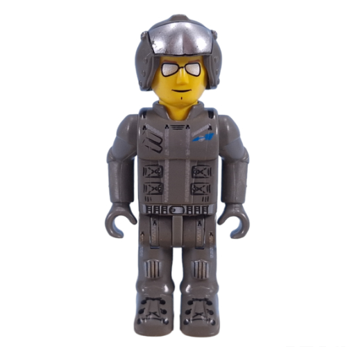Juniors Midifig, Res-Q - Open Faced Helmet and Sunglasses Dark Gray