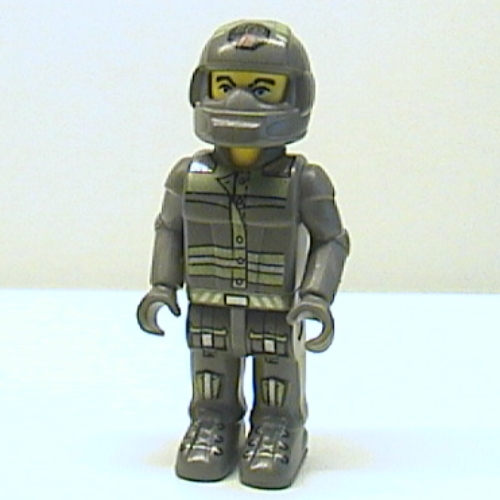 Juniors Midifig, Aqua Res-Q Pilot with Closed Face Helmet Dark Gray