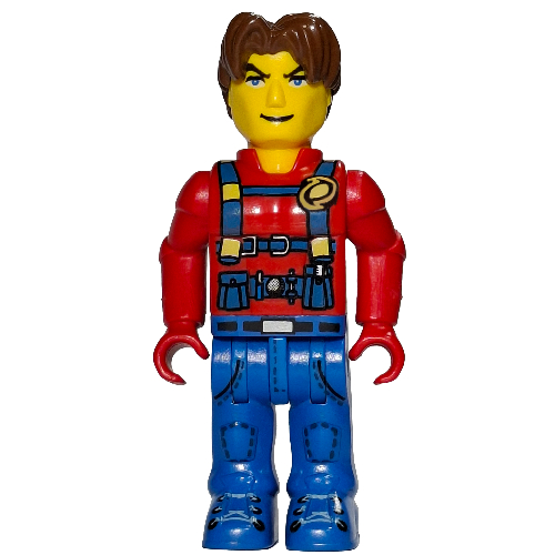 Juniors Midifig, Jack Stone - Red Jacket, Blue Overalls and Blue Legs Red
