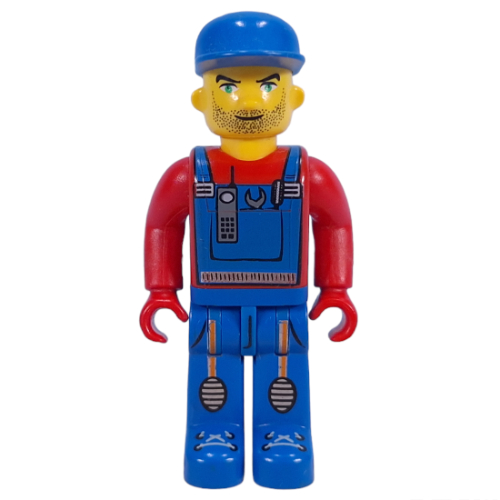 Juniors Midifig, Crewman with Blue Overalls, Red Shirt, Unprinted Cap Rot