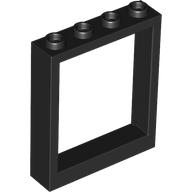 Door Frame 1 × 4 × 4, no Holes Black