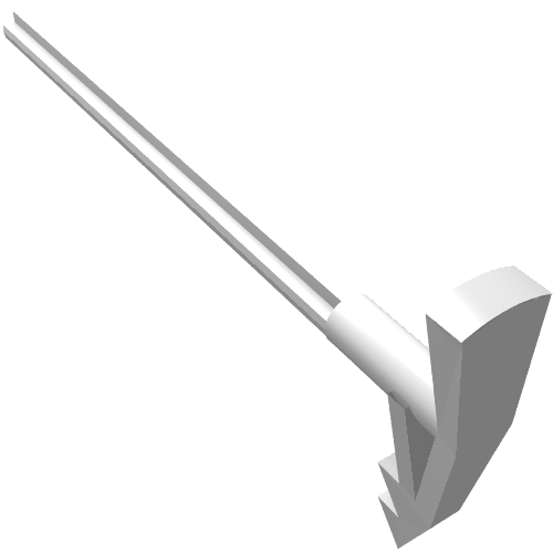Large Figure Weapon, Long Axle Ice Pick White