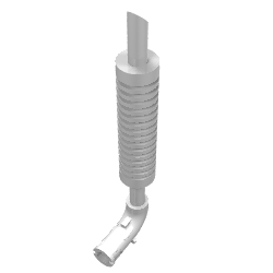Exhaust Pipe with Technic Pin Chrome Silver