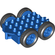 Duplo Trailer Flatbed 4 × 6 with Hitch Ends and 4 Wheels (Lofty)