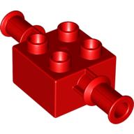 Duplo Brick 2 × 2 Digger Bucket Arm Holder Rot