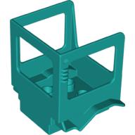 Duplo Backhoe Tractor Cabin Dark Turquoise