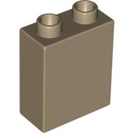 Duplo Stein 1 × 2 × 2 Dunkelbeige