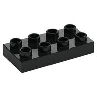 Duplo Platte 2 × 4 Schwarz