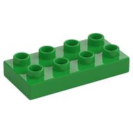 Duplo Plate 2 × 4 Bright Green