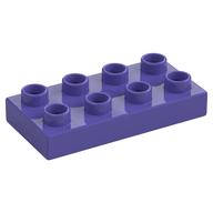 Duplo Plate 2 × 4 Medium Violet