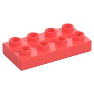 Duplo Platte 2 × 4 Koralle